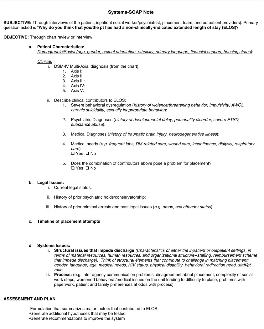 The Systems SOAP note framework for structured clinical documentation