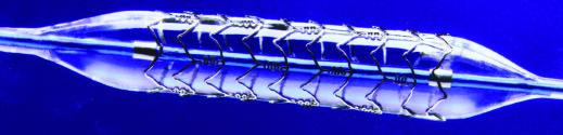 Coronary stent designs showing bare metal and drug-eluting stent platforms